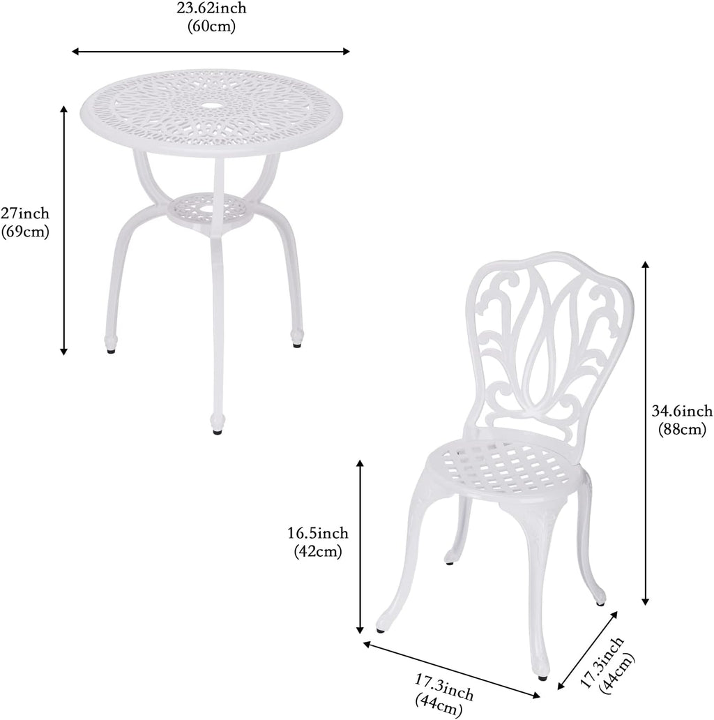 3-Piece Patio Bistro Set