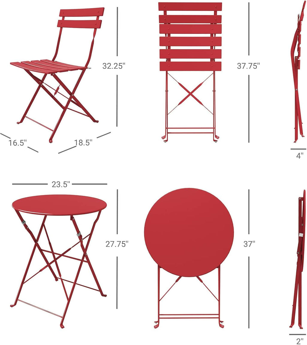 3 Piece Folding Bistro Set