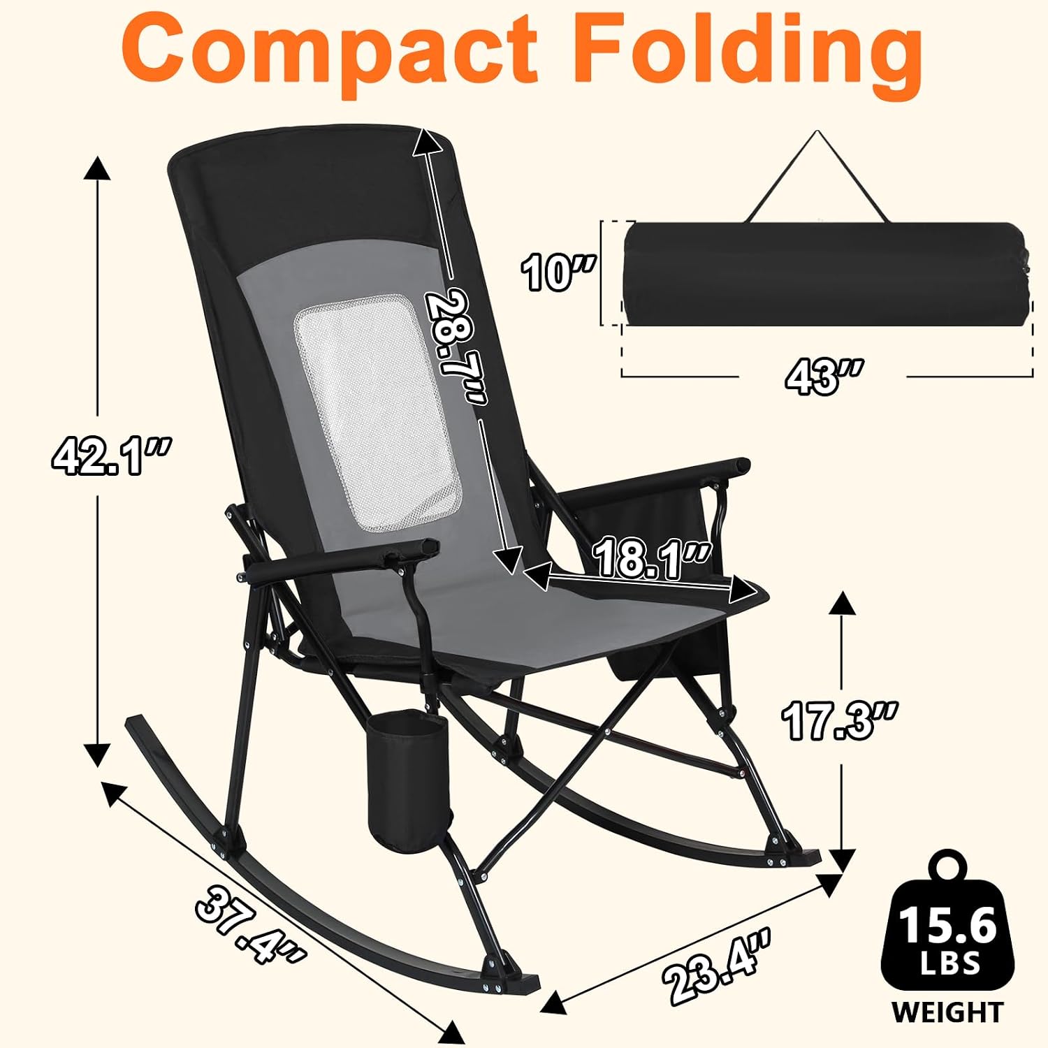 2 Pack Rocking Camping Chair