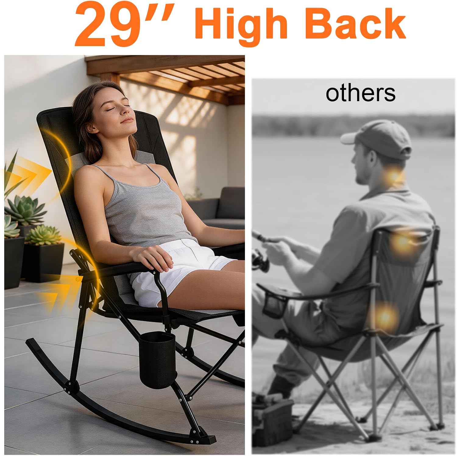 2 Pack Rocking Camping Chair