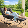 Outdoor Rocking Chair with Ottoman