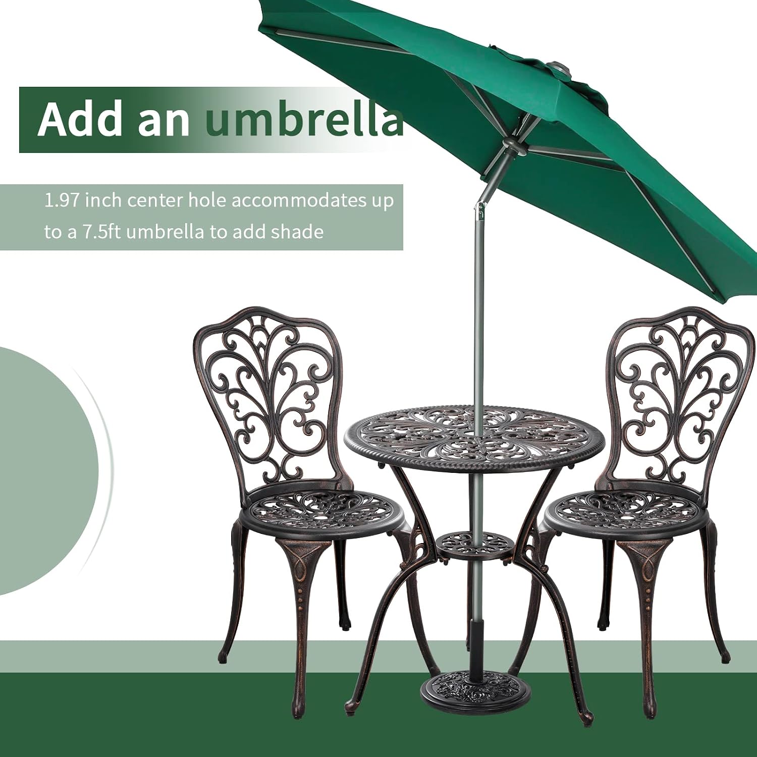 3 Piece Patio Bistro Set