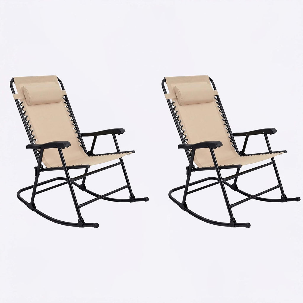 Folding Rocking Camping Chair 2 Pack