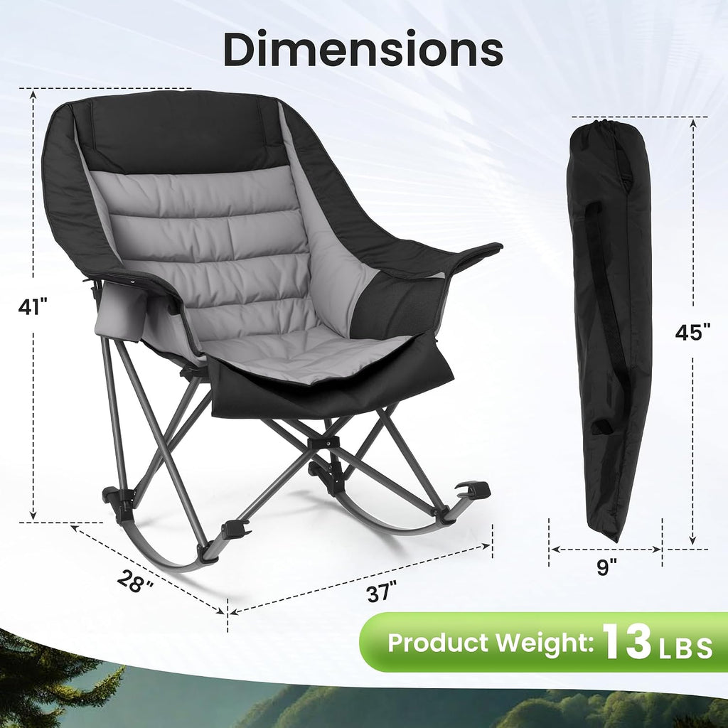 Oversized Foldable Rocking Chair