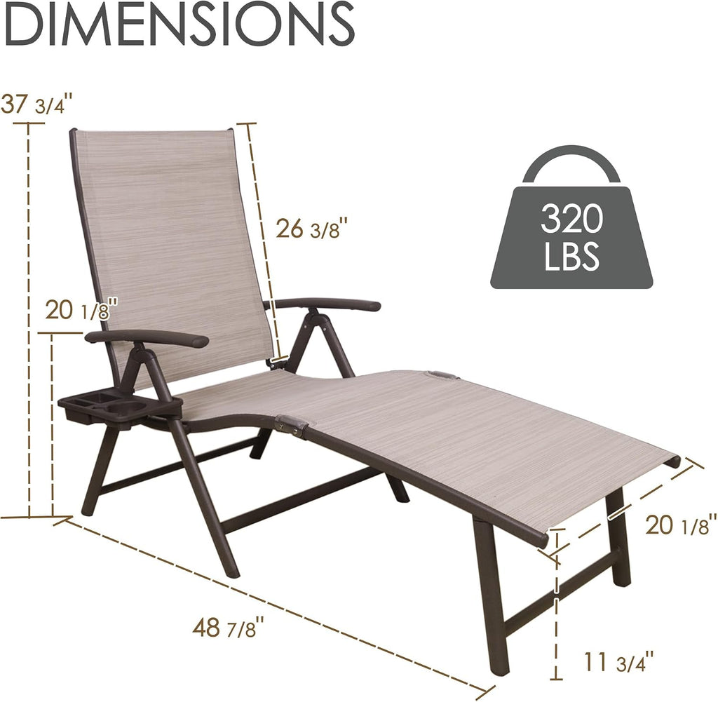 Aluminum Outdoor Chaise Lounge Chair