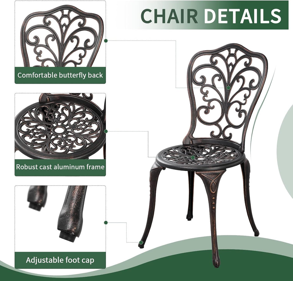 3 Piece Patio Bistro Set