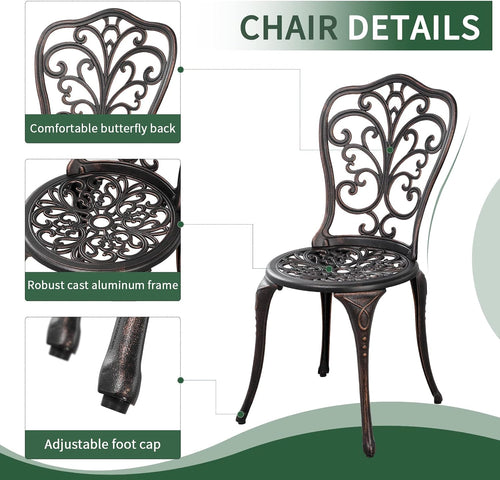 3 Piece Patio Bistro Set