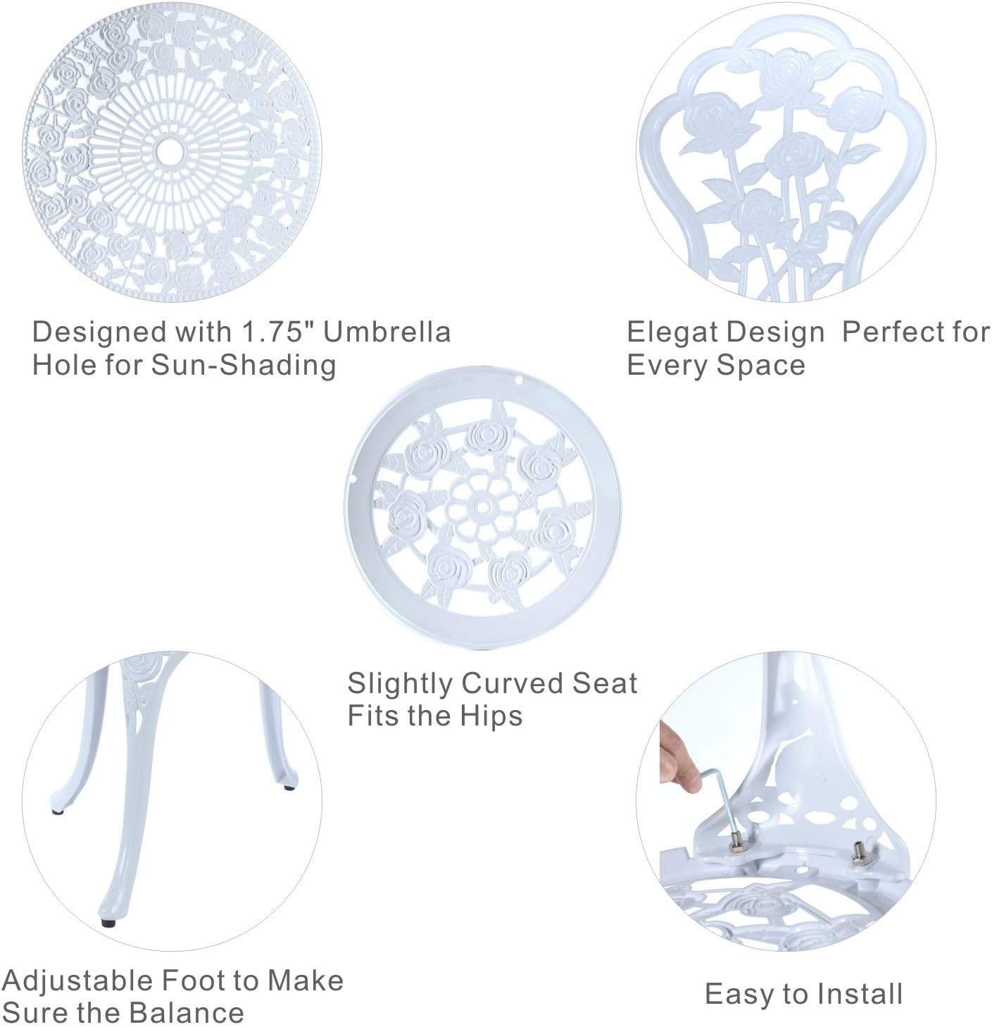 3-Piece Outdoor Bistro Set
