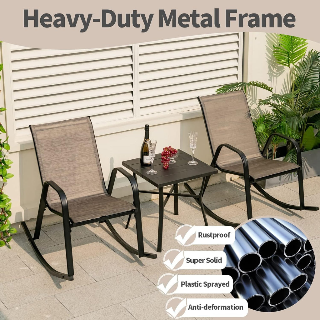 Patio Rocking Chair Set of 2