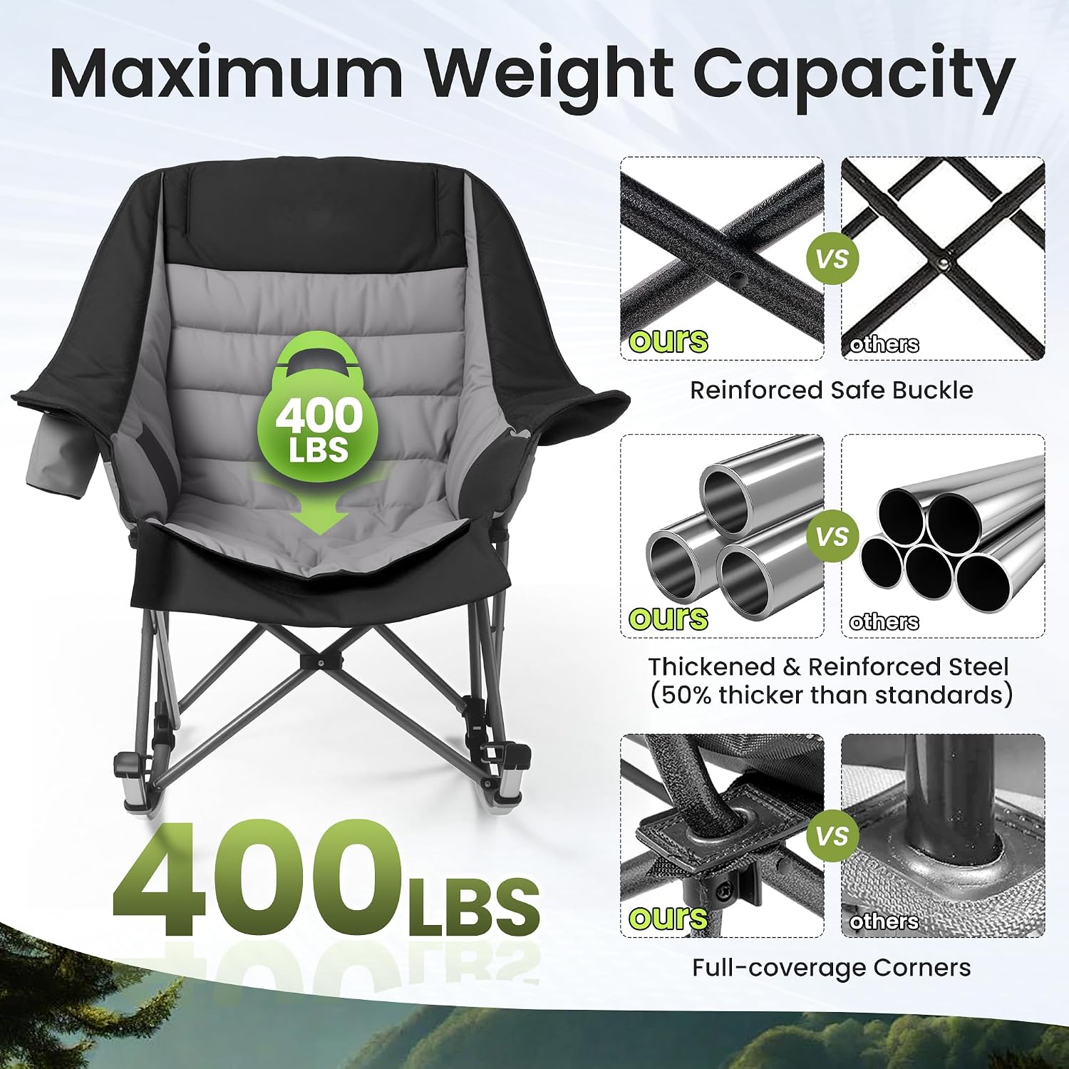 Oversized Foldable Rocking Chair