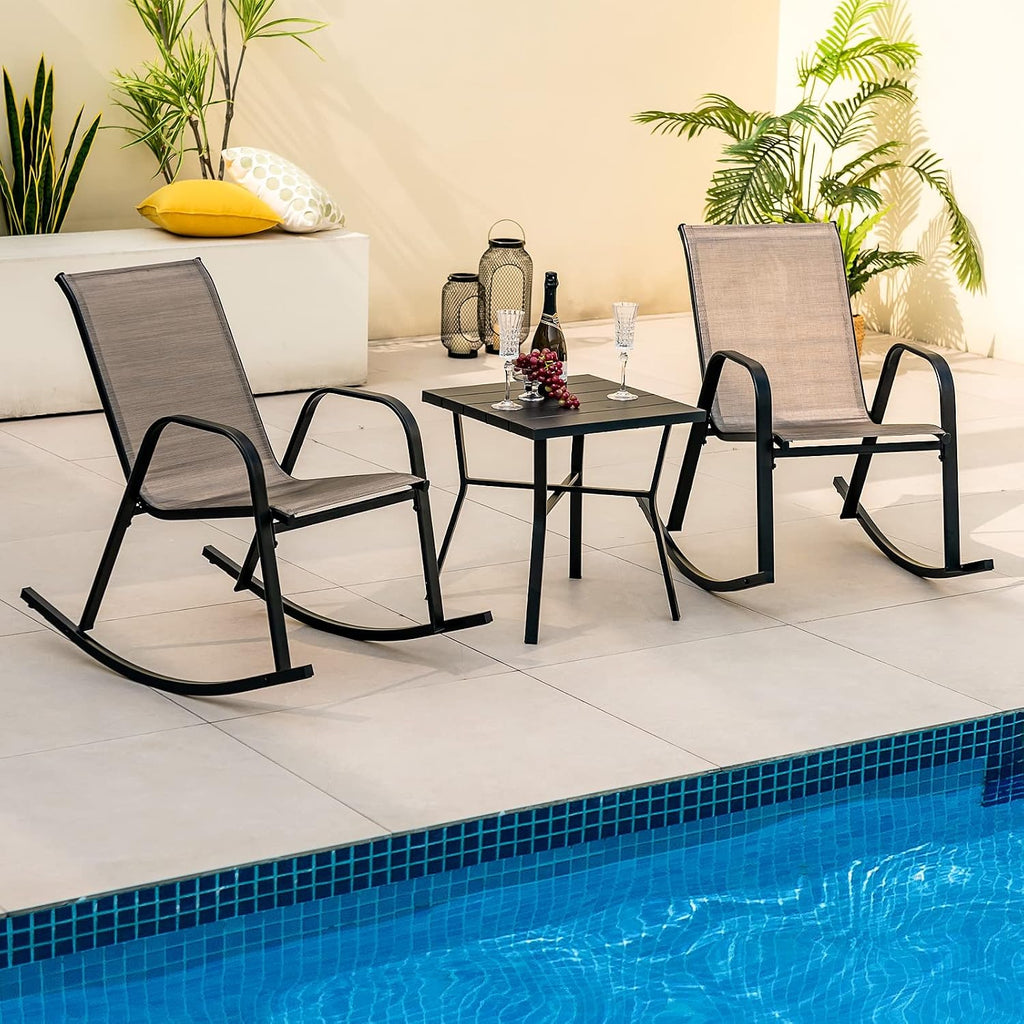 Patio Rocking Chair Set of 2