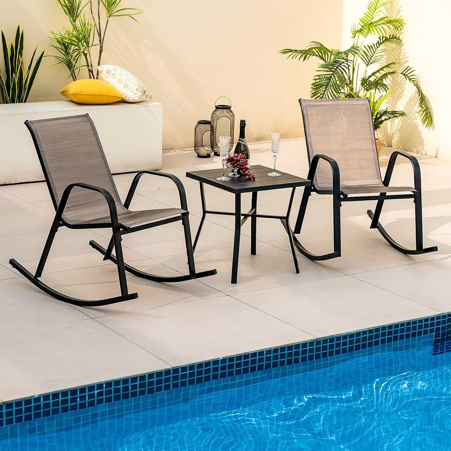 Patio Rocking Chair Set of 2