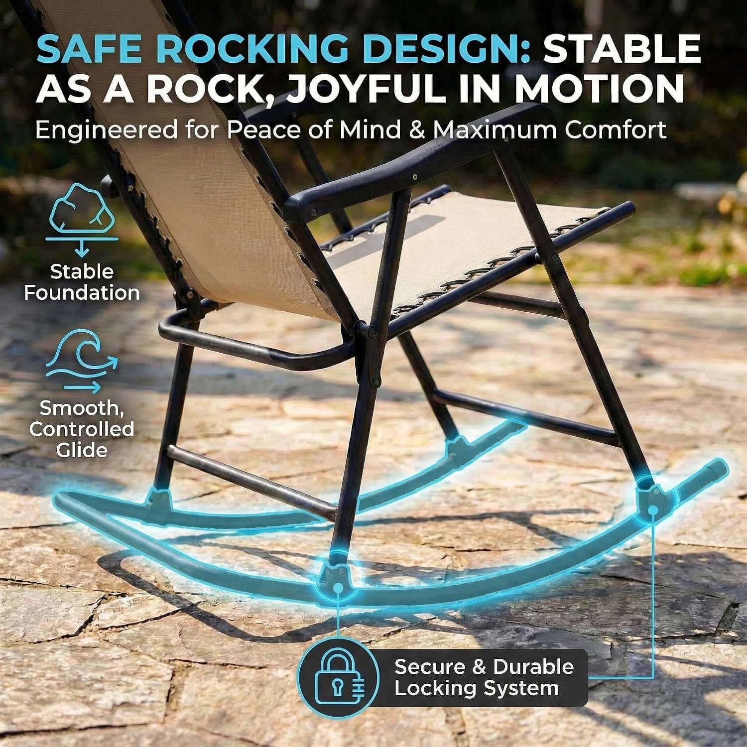Patio Rocking Chair Set of 2
