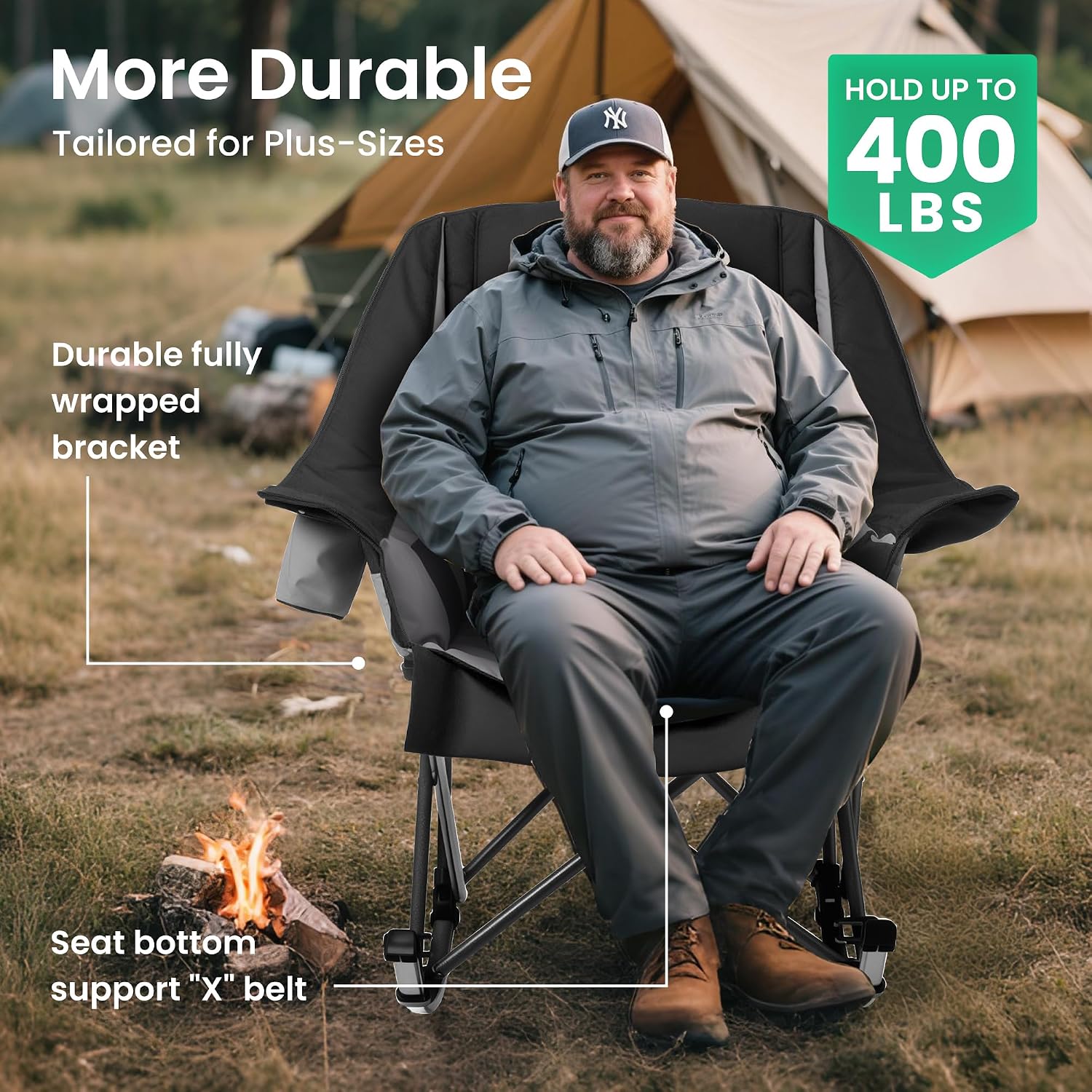 Oversized Foldable Rocking Chair