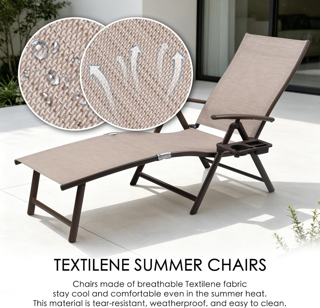 Aluminum Outdoor Chaise Lounge Chair
