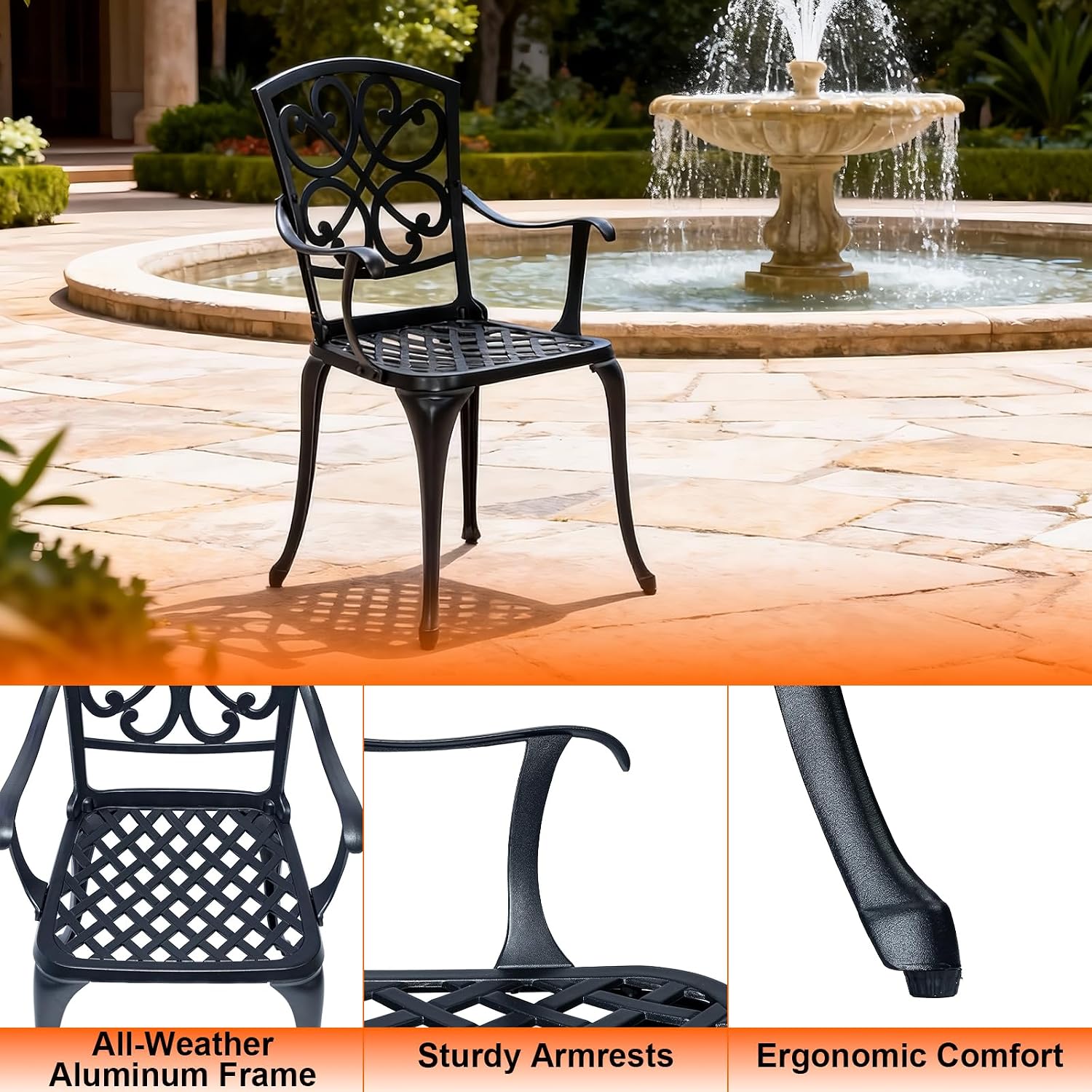 3 Piece Patio Bistro Set