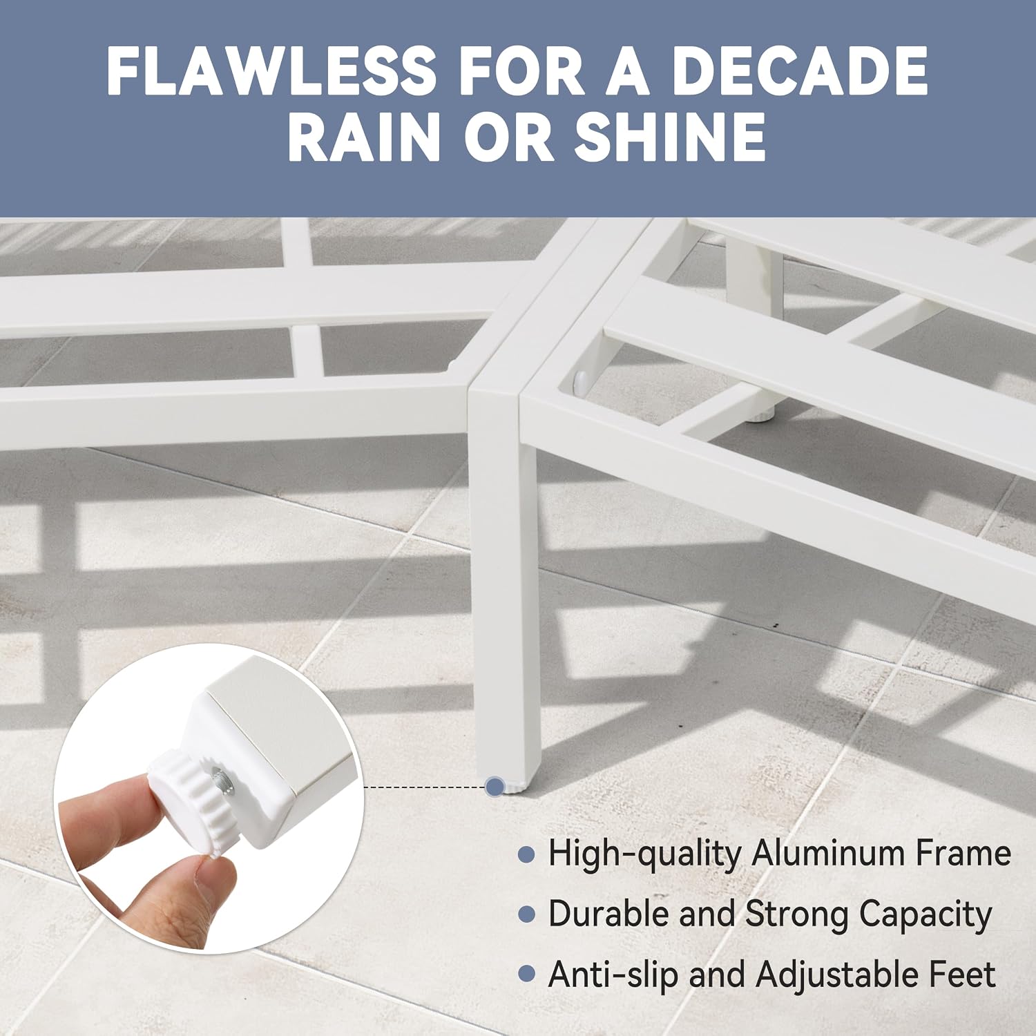 6-Seat Half-Moon Aluminum Patio Set