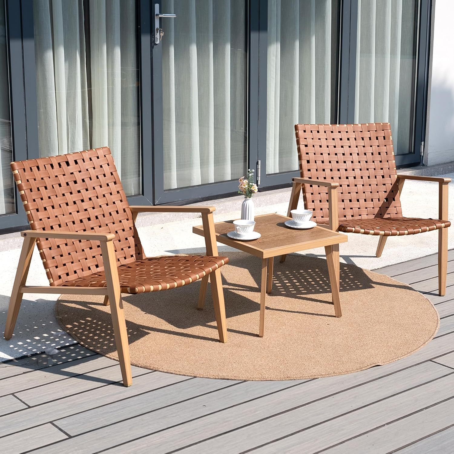 3 Pieces Patio Bistro Set