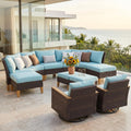 Wicker Patio Sofa Set
