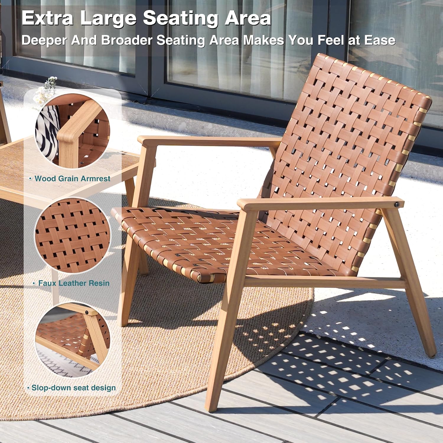 3 Pieces Patio Bistro Set