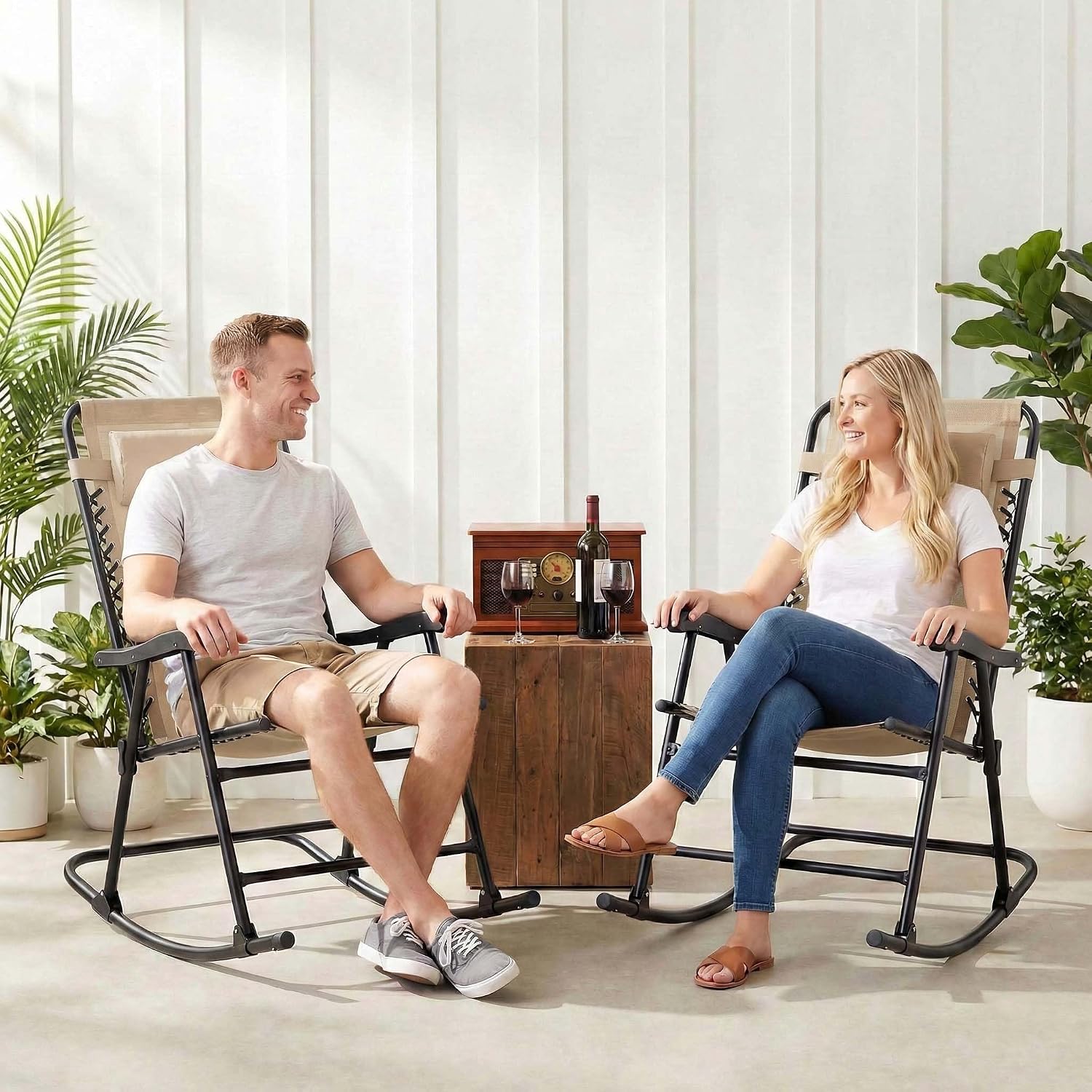 Patio Rocking Chair Set of 2