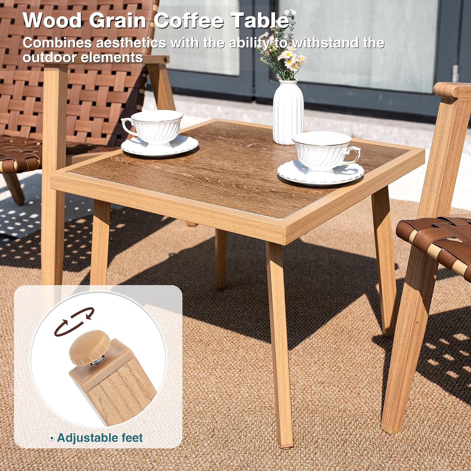 3 Pieces Patio Bistro Set