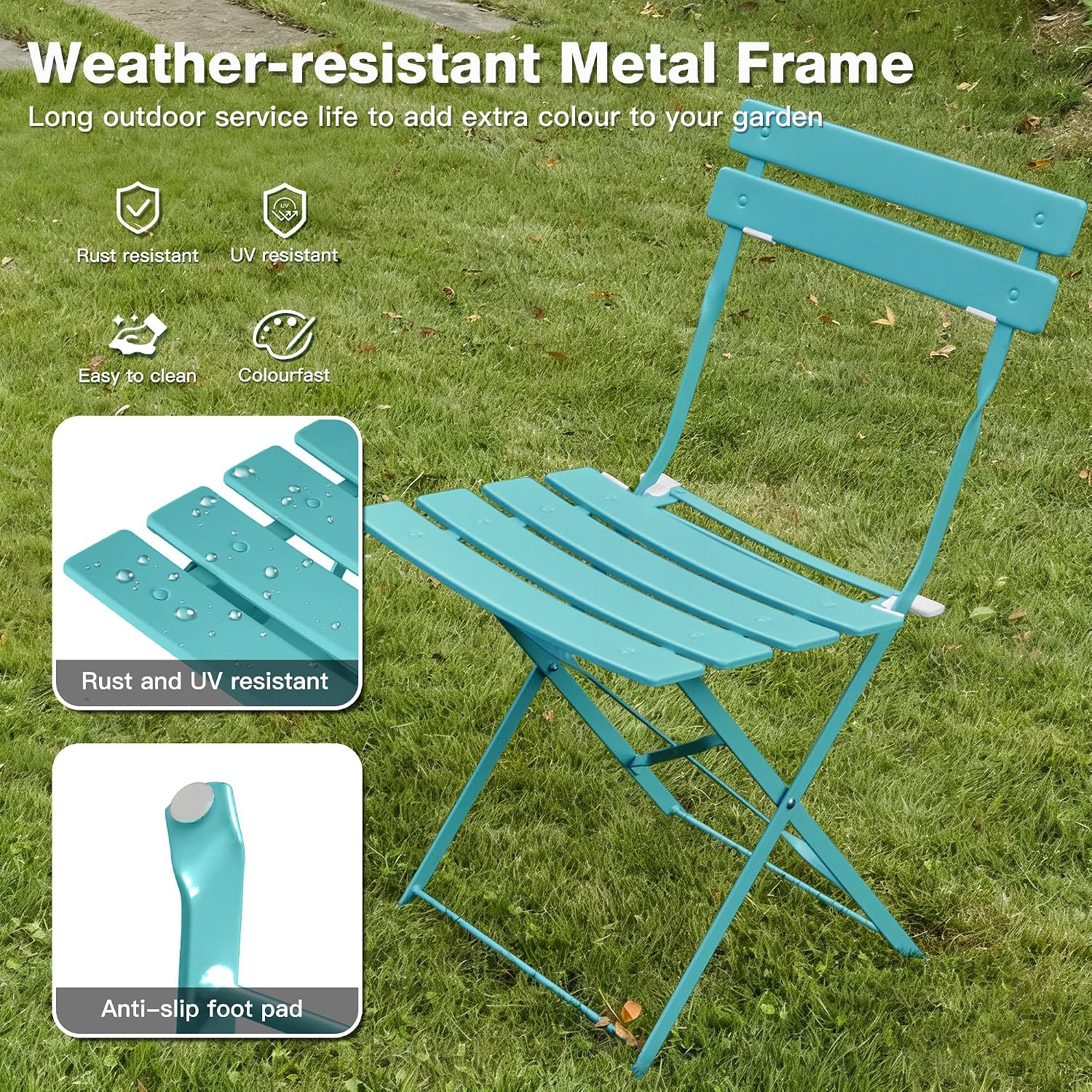 3 Pieces Patio Bistro Set