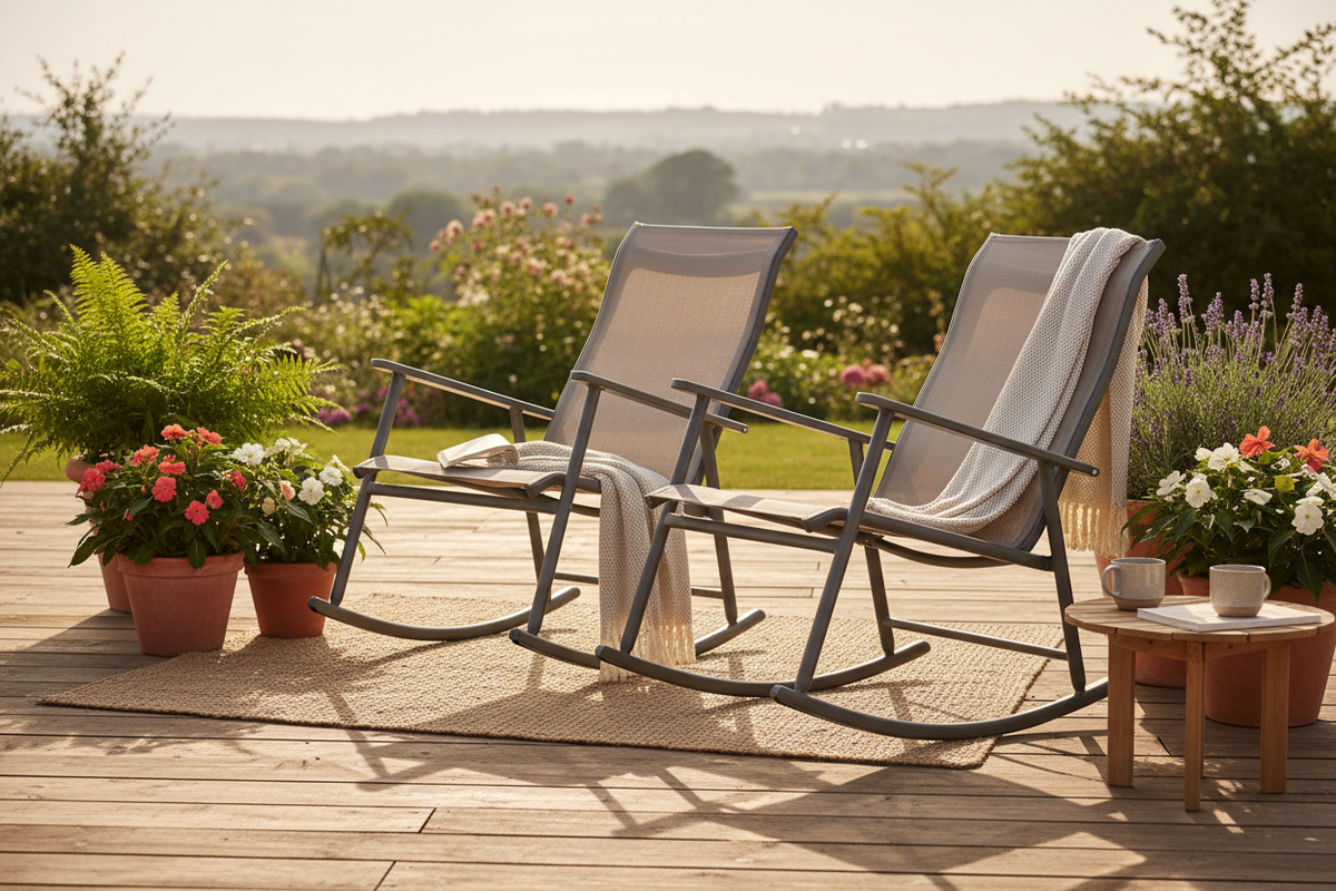 Lightweight Foldable Rocking Patio Chairs